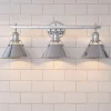 Truncated Cone Shade Vanity Light - 3 light