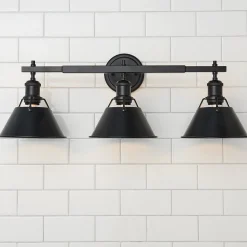 Truncated Cone Shade Vanity Light - 3 light