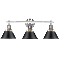 Truncated Cone Shade Vanity Light - 3 light
