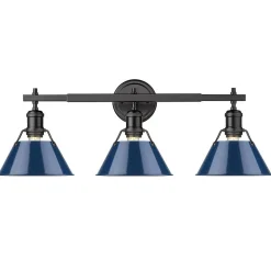 Truncated Cone Shade Vanity Light - 3 light