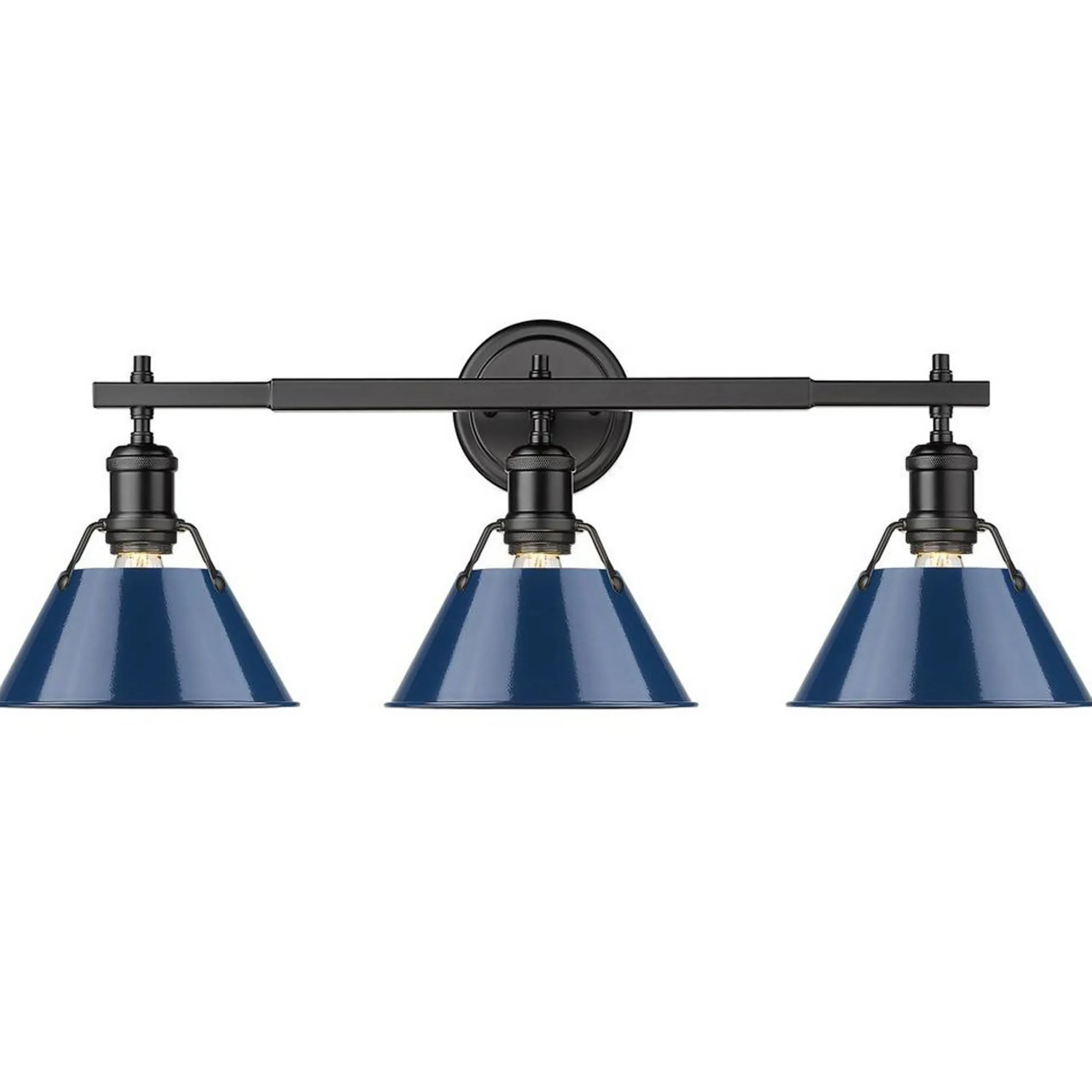 Truncated Cone Shade Vanity Light - 3 light