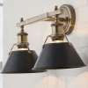Truncated Cone Shade Vanity Light - 2 light