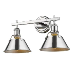 Truncated Cone Shade Vanity Light - 2 light