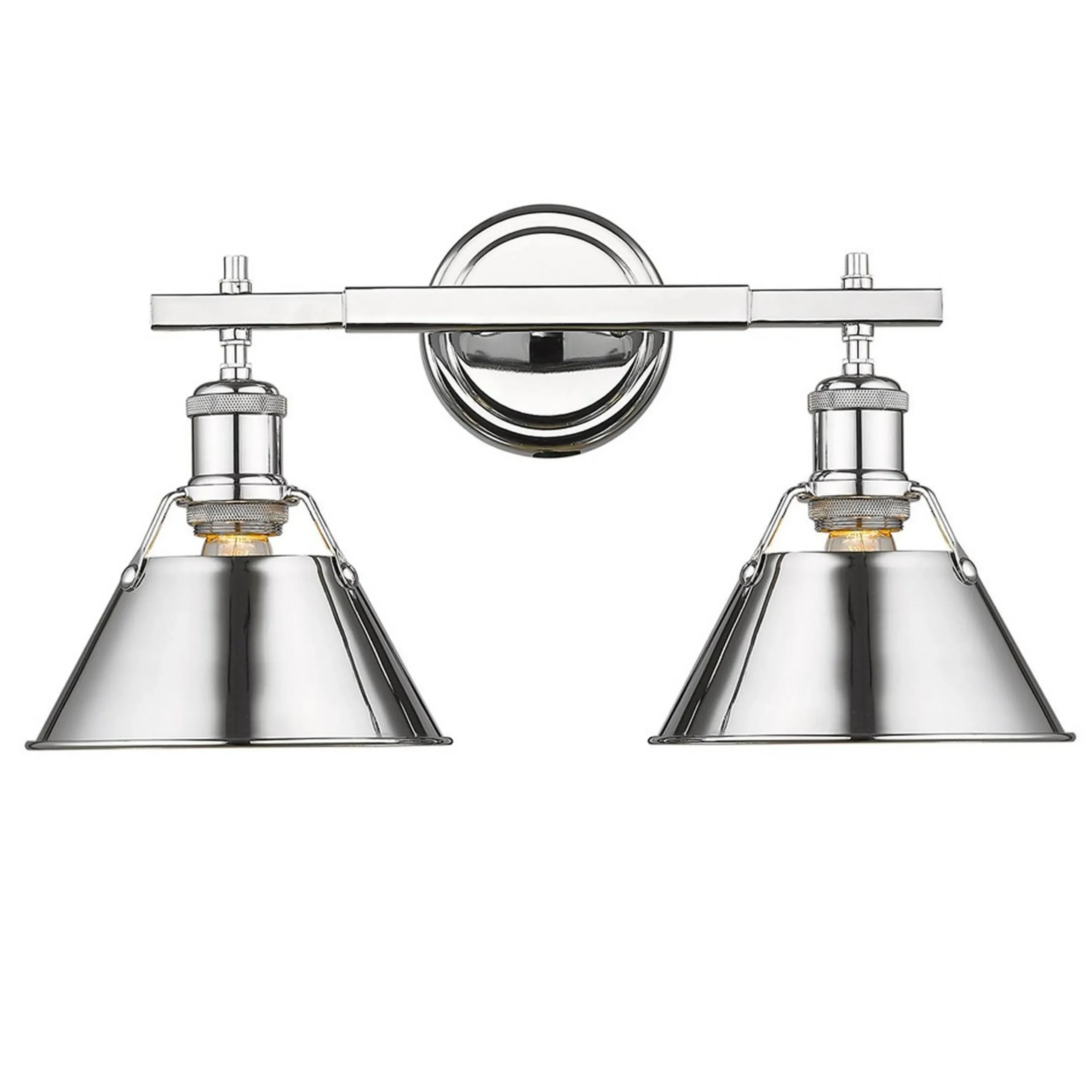 Truncated Cone Shade Vanity Light - 2 light