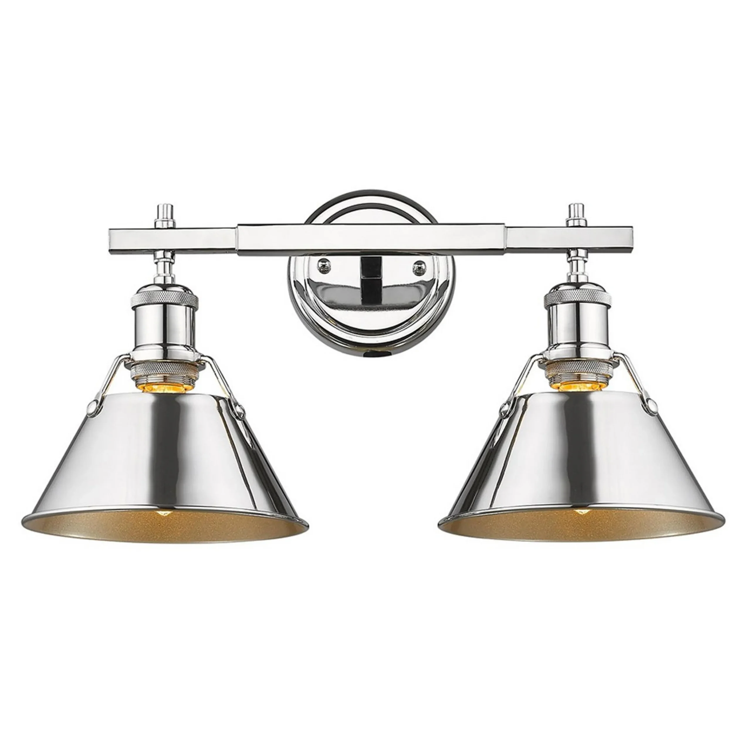 Truncated Cone Shade Vanity Light - 2 light
