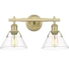Truncated Cone Shade Vanity Light - 2 light