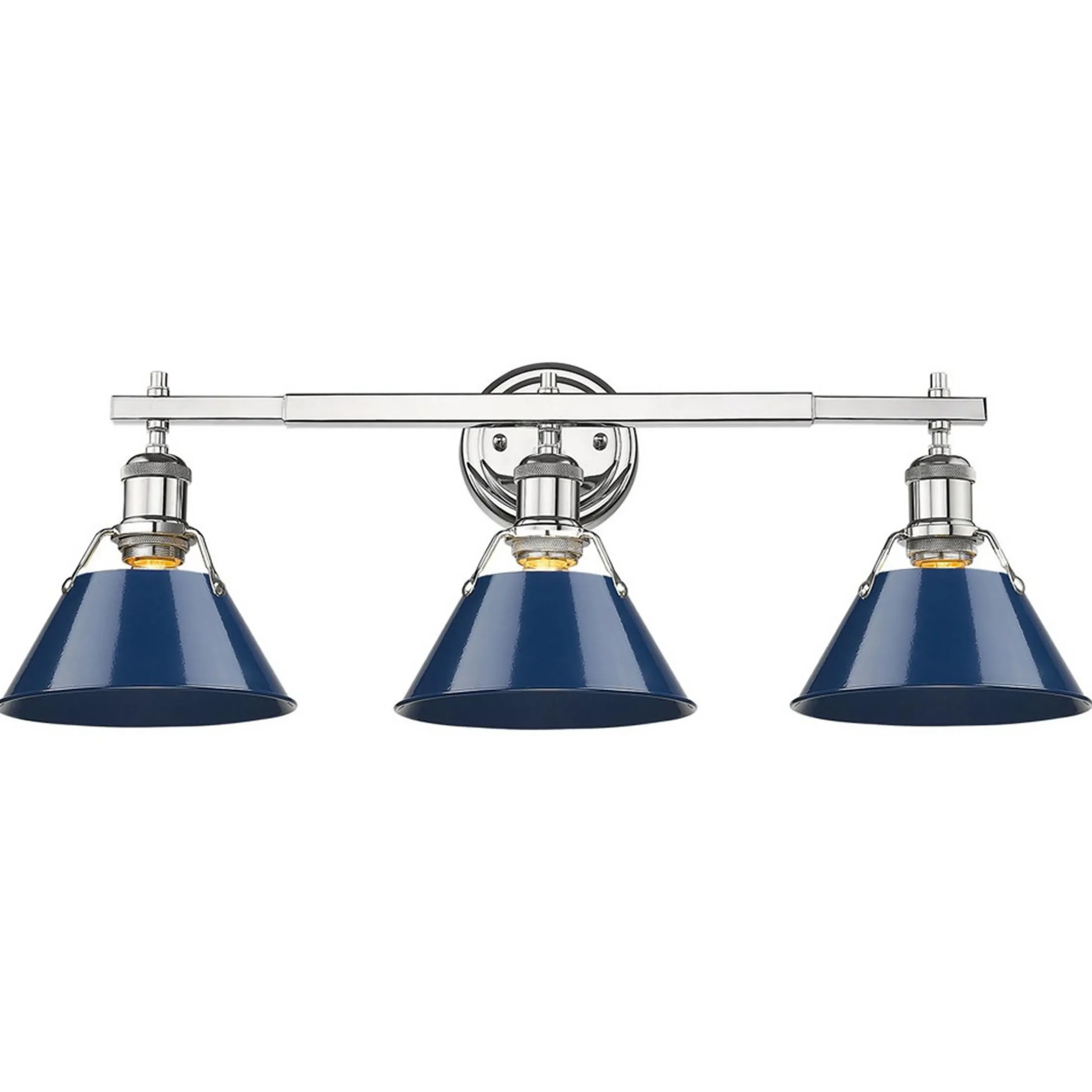 Truncated Cone Shade Vanity Light - 3 light