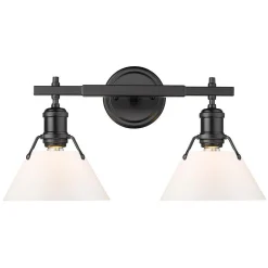 Truncated Cone Shade Vanity Light - 2 light