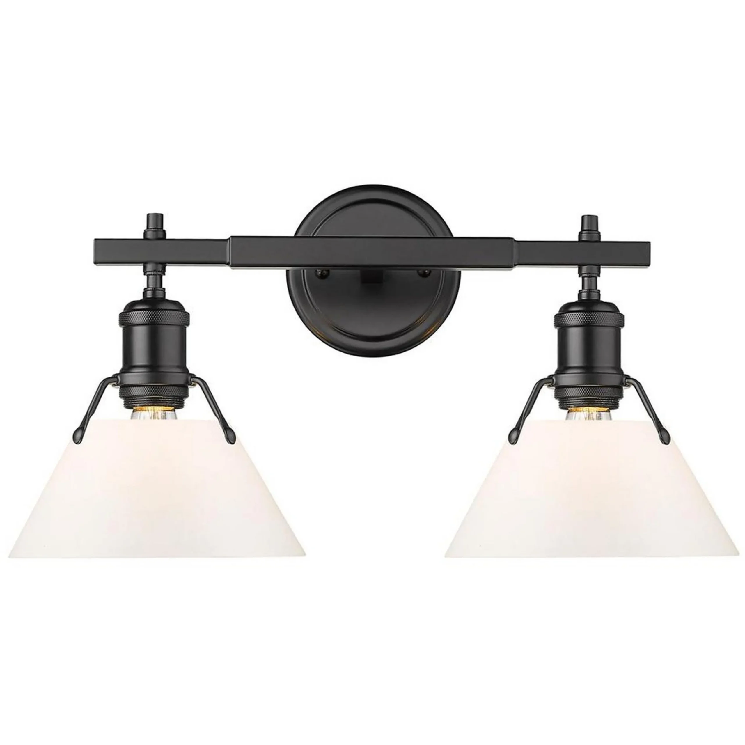 Truncated Cone Shade Vanity Light - 2 light