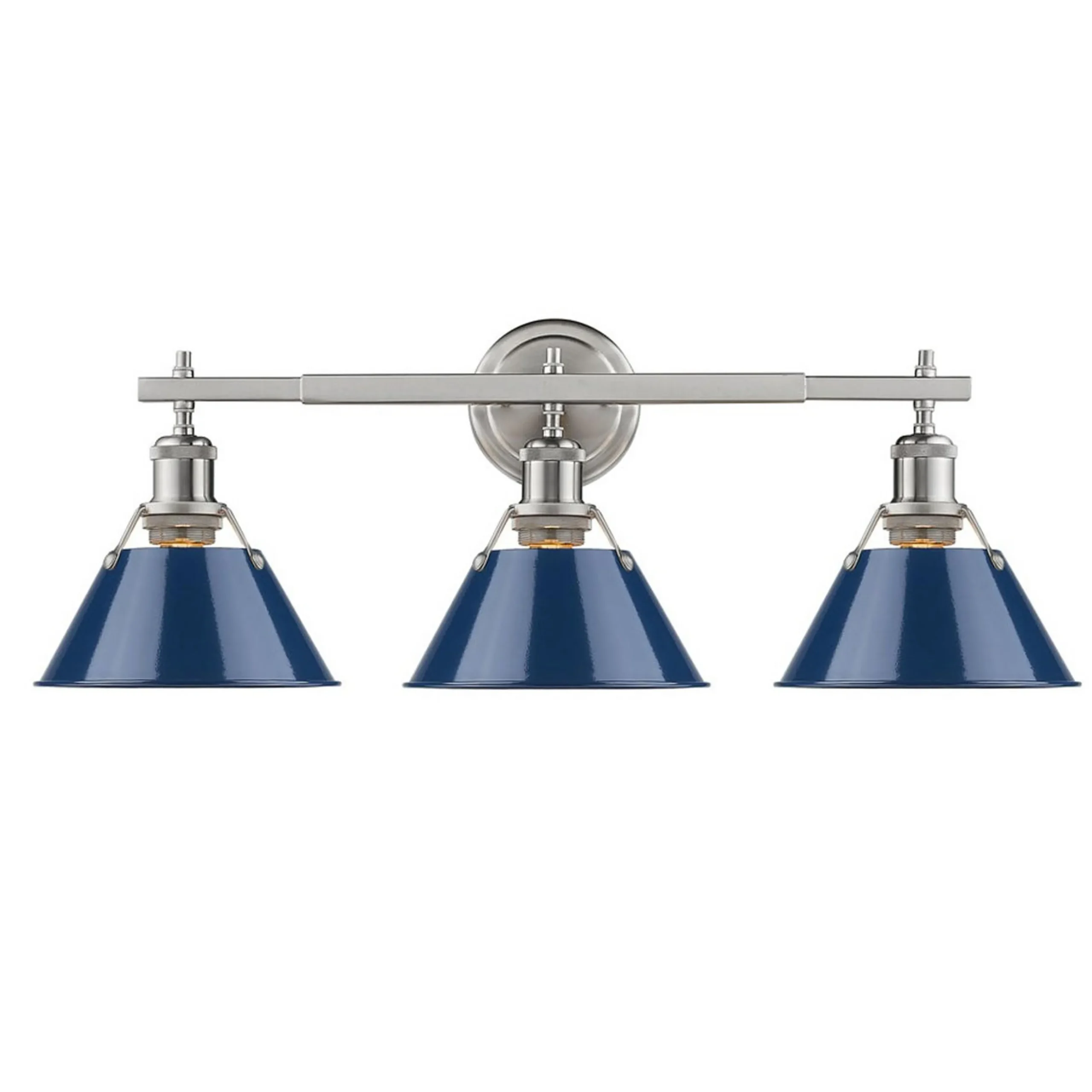 Truncated Cone Shade Vanity Light - 3 light