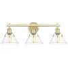 Truncated Cone Shade Vanity Light - 3 light
