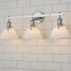 Truncated Cone Shade Vanity Light - 3 light