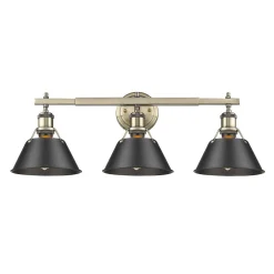 Truncated Cone Shade Vanity Light - 3 light