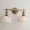 Truncated Cone Shade Vanity Light - 2 light