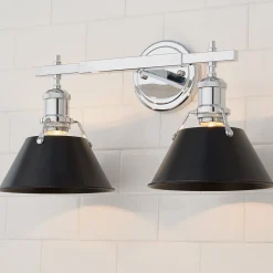 Truncated Cone Shade Vanity Light - 2 light