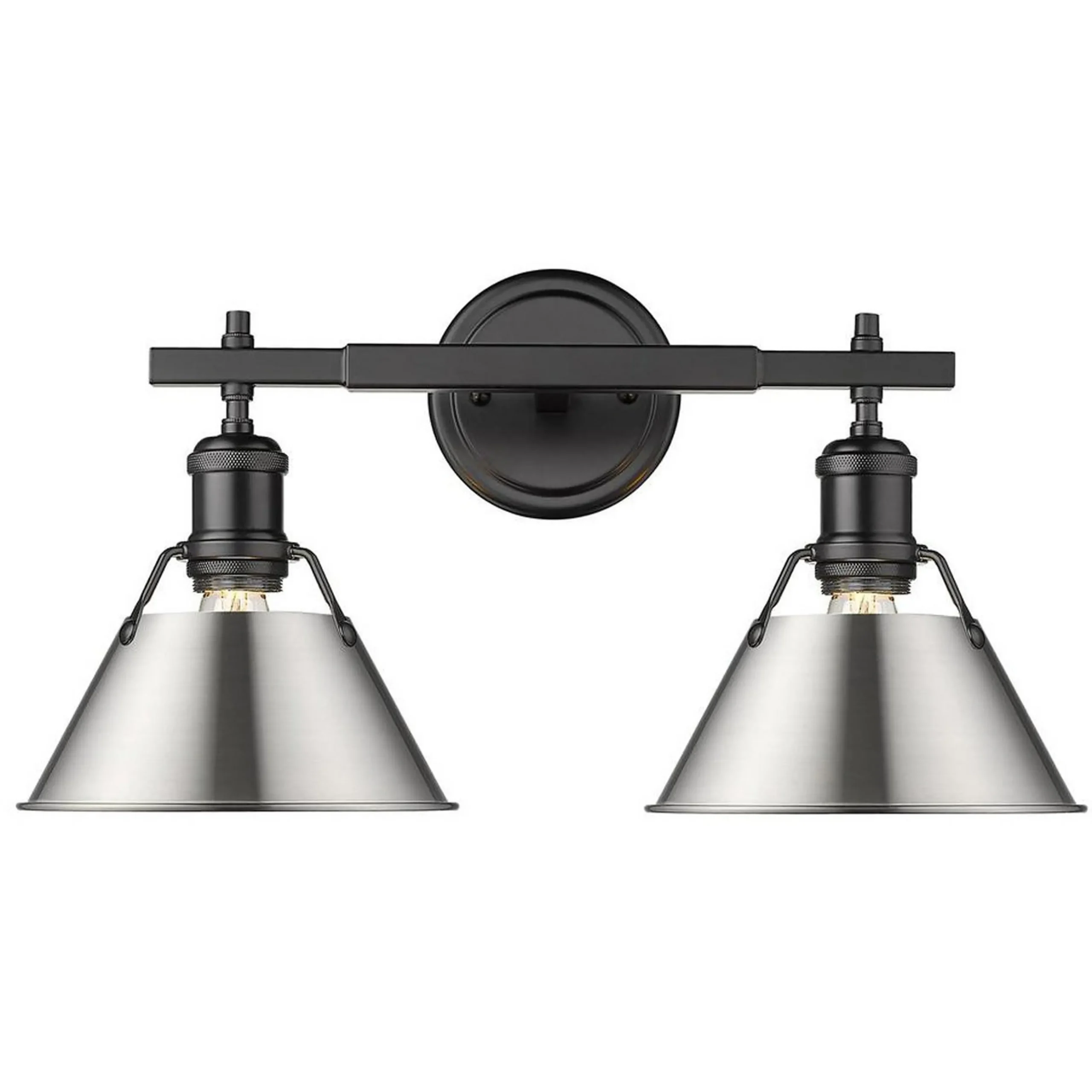 Truncated Cone Shade Vanity Light - 2 light
