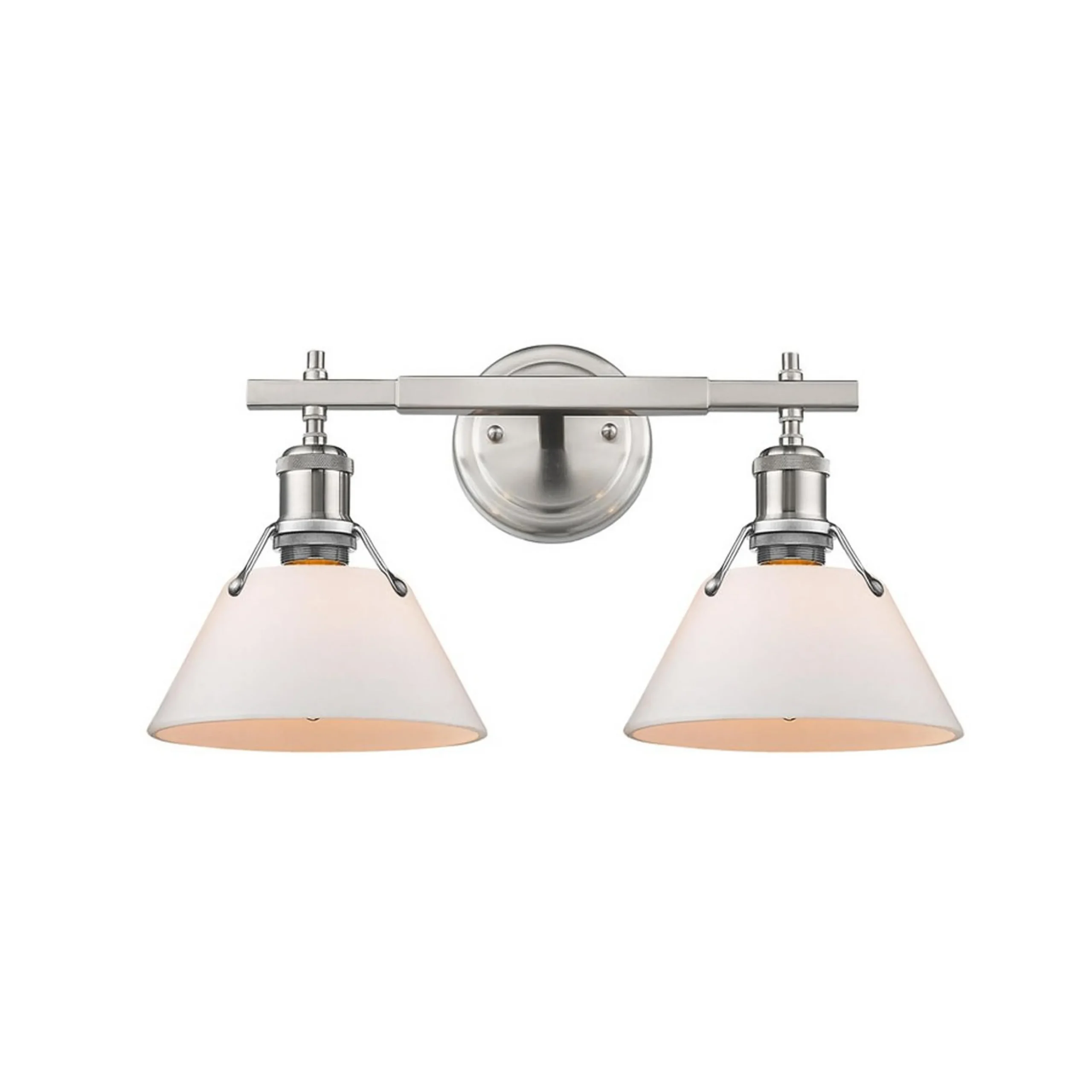 Truncated Cone Shade Vanity Light - 2 light