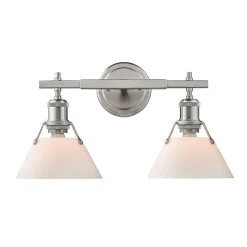 Truncated Cone Shade Vanity Light - 2 light
