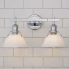 Truncated Cone Shade Vanity Light - 2 light