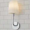 Trysania Bath Sconce - Pleated Opal Shade