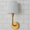 Trysania Bath Sconce - Pleated Opal Shade