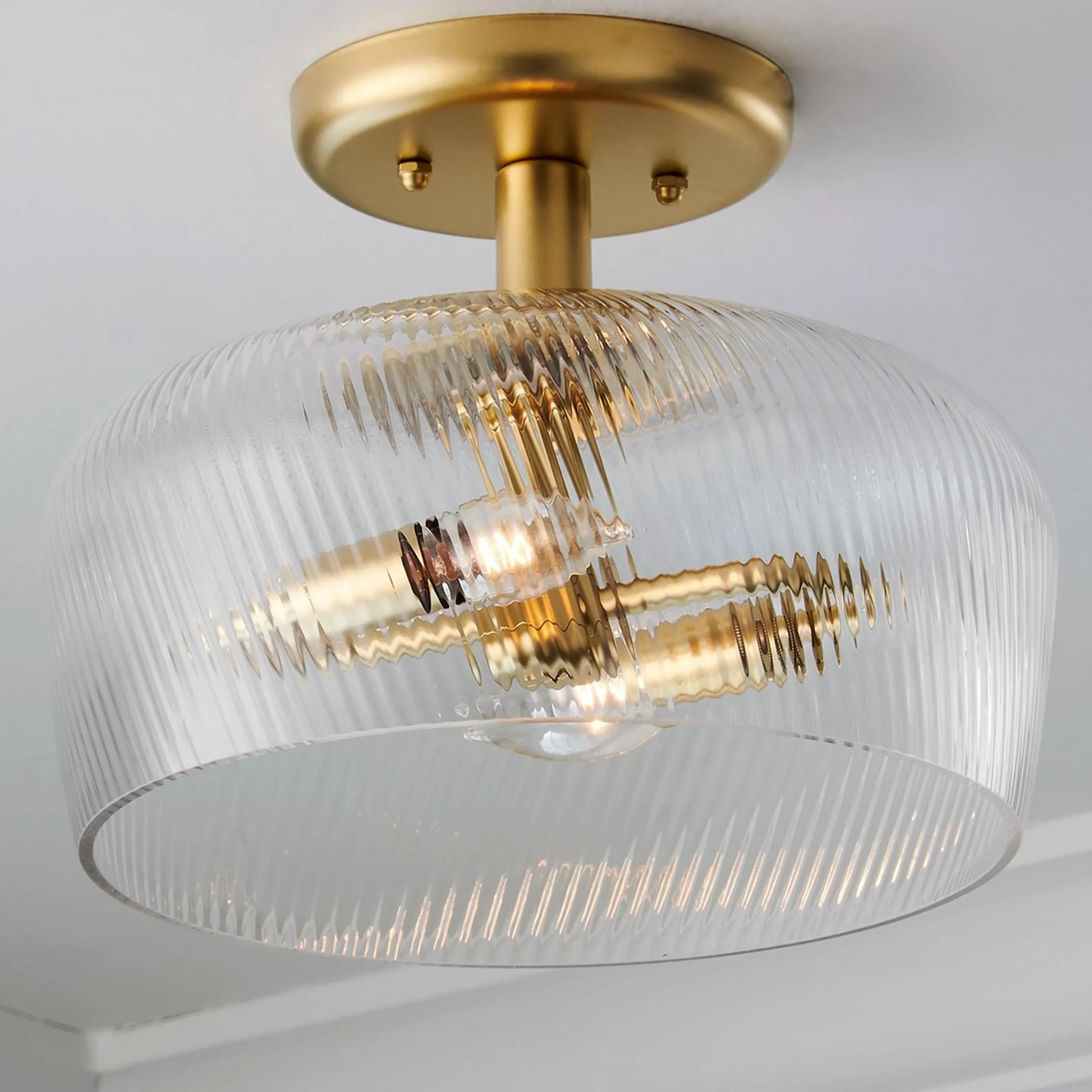 Turbulator Semi-Flush Ceiling Light