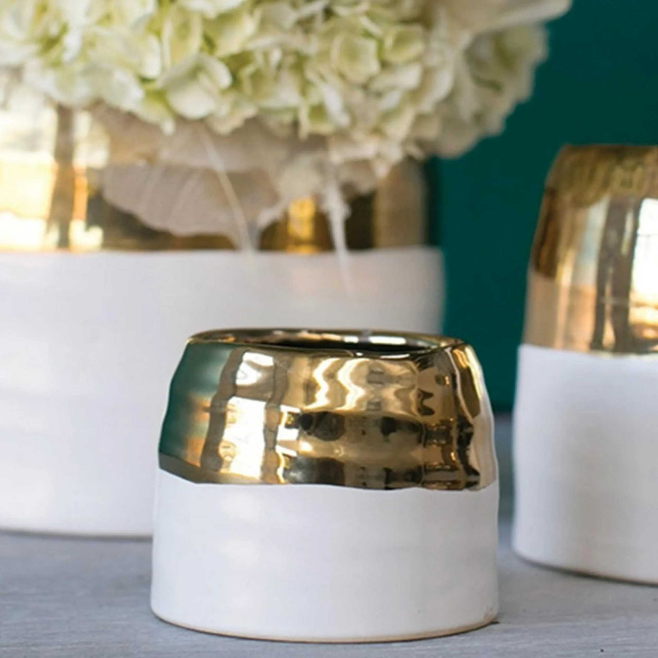 Two Tone Glam Ceramic Pot - Small