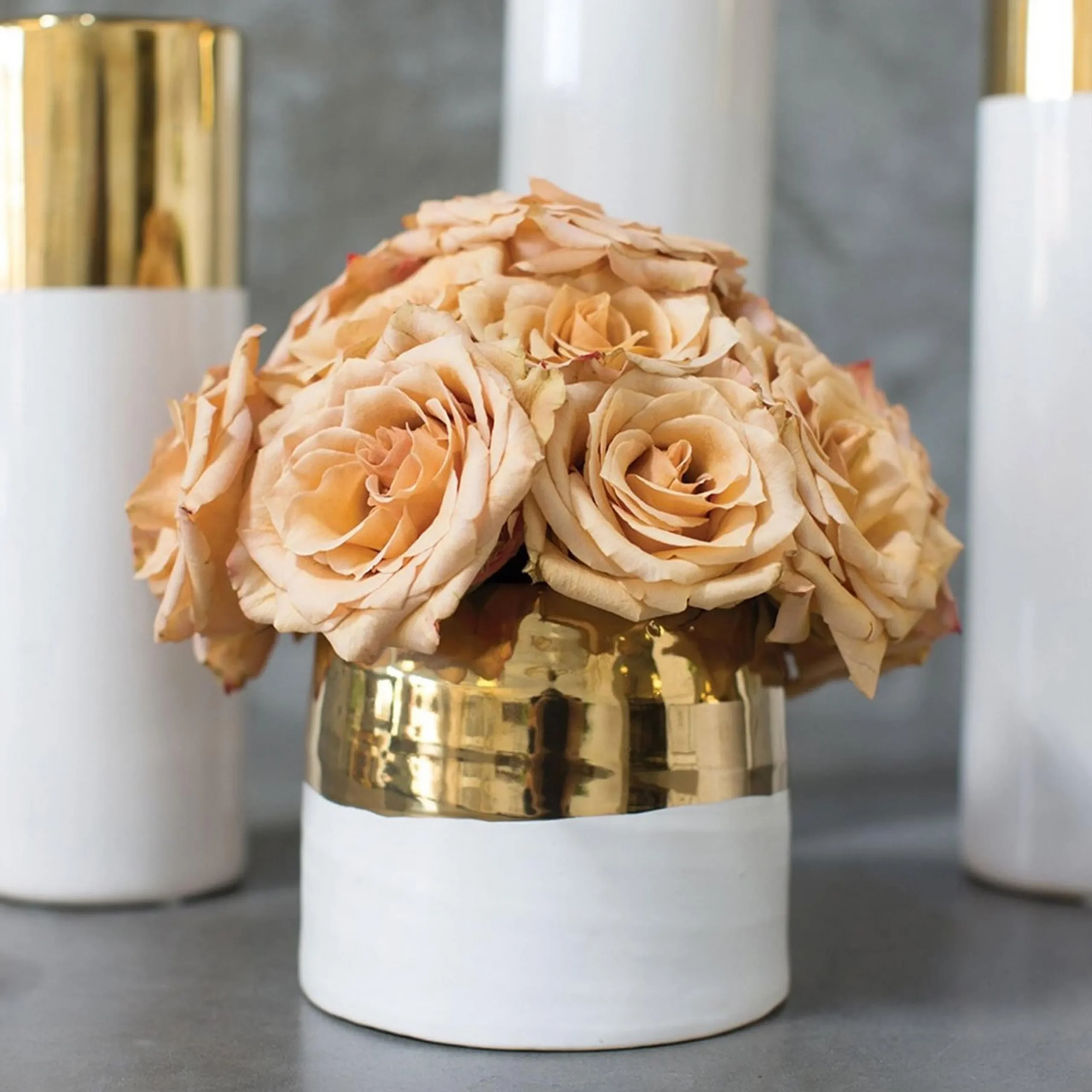 Two Tone Glam Ceramic Pot - Medium