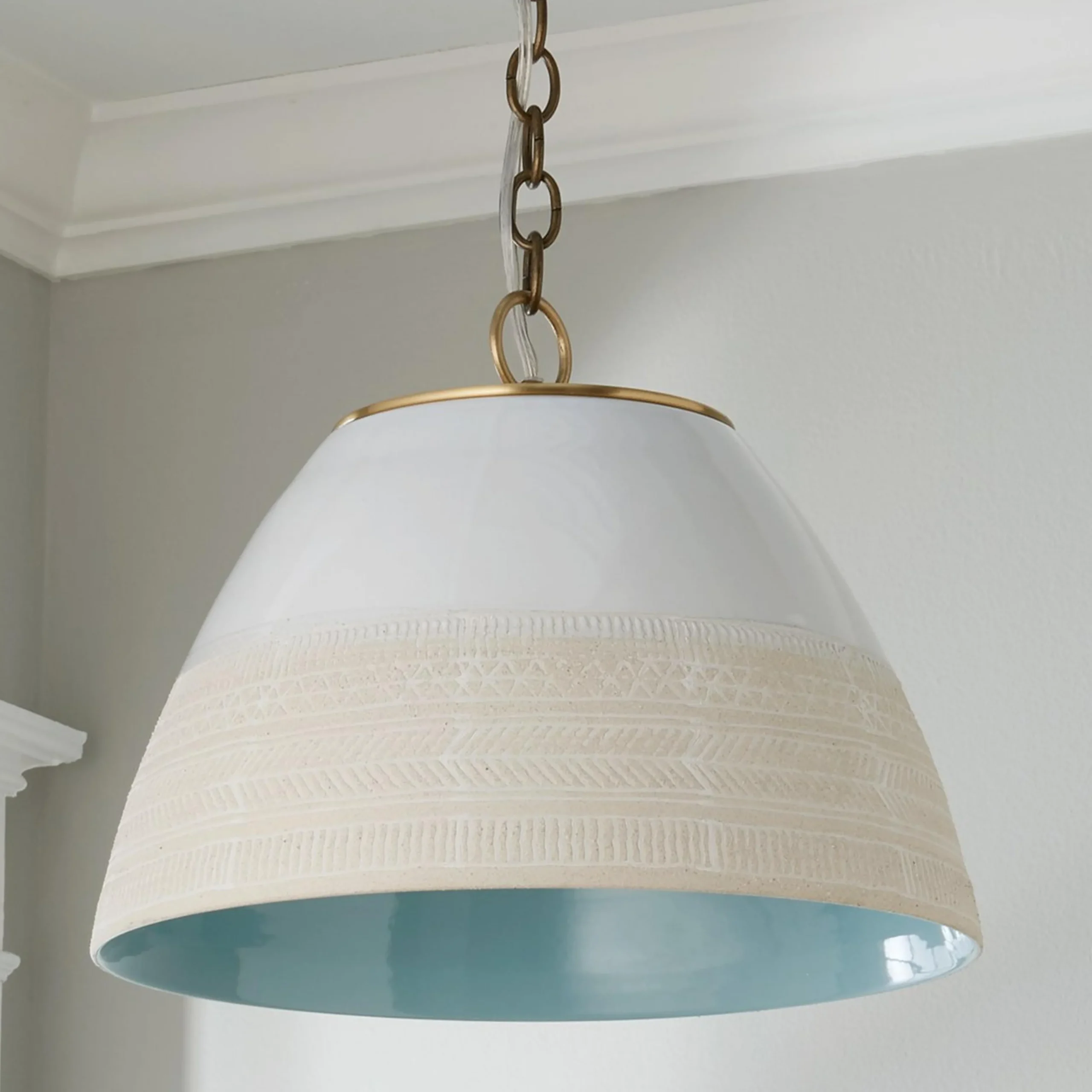 Two Tone Textured Pendant