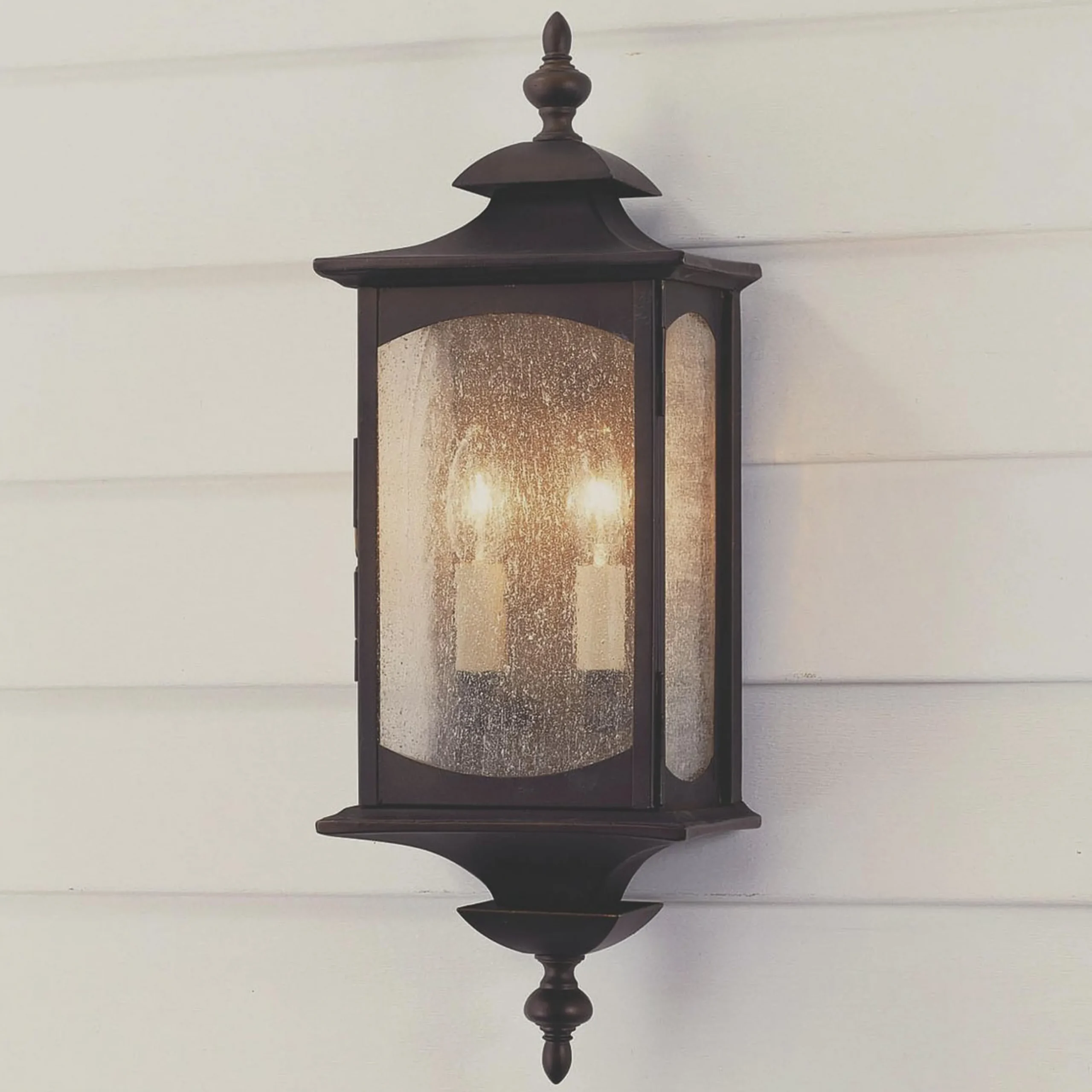 Updated Coach Lantern Outdoor Sconce - 2 light