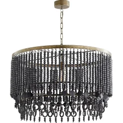 Valencia Wood Bead Pendant - Drum