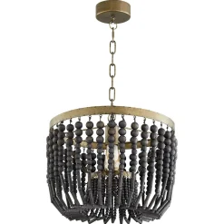 Valencia Wood Bead Pendant - Basket