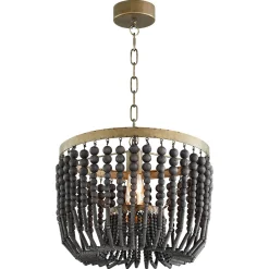 Valencia Wood Bead Pendant - Basket