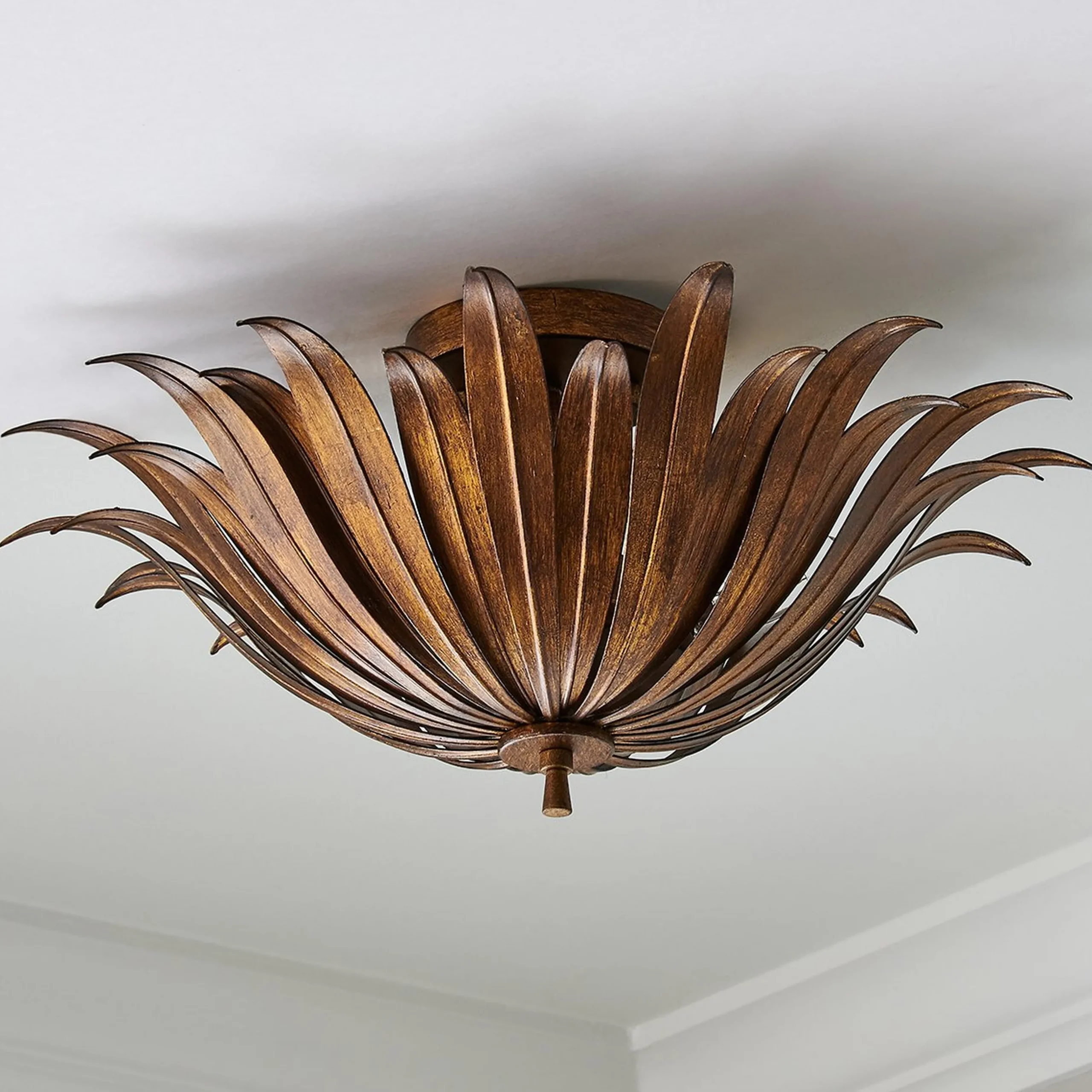 Vicenzio Leaf Semi-Flush Ceiling Light