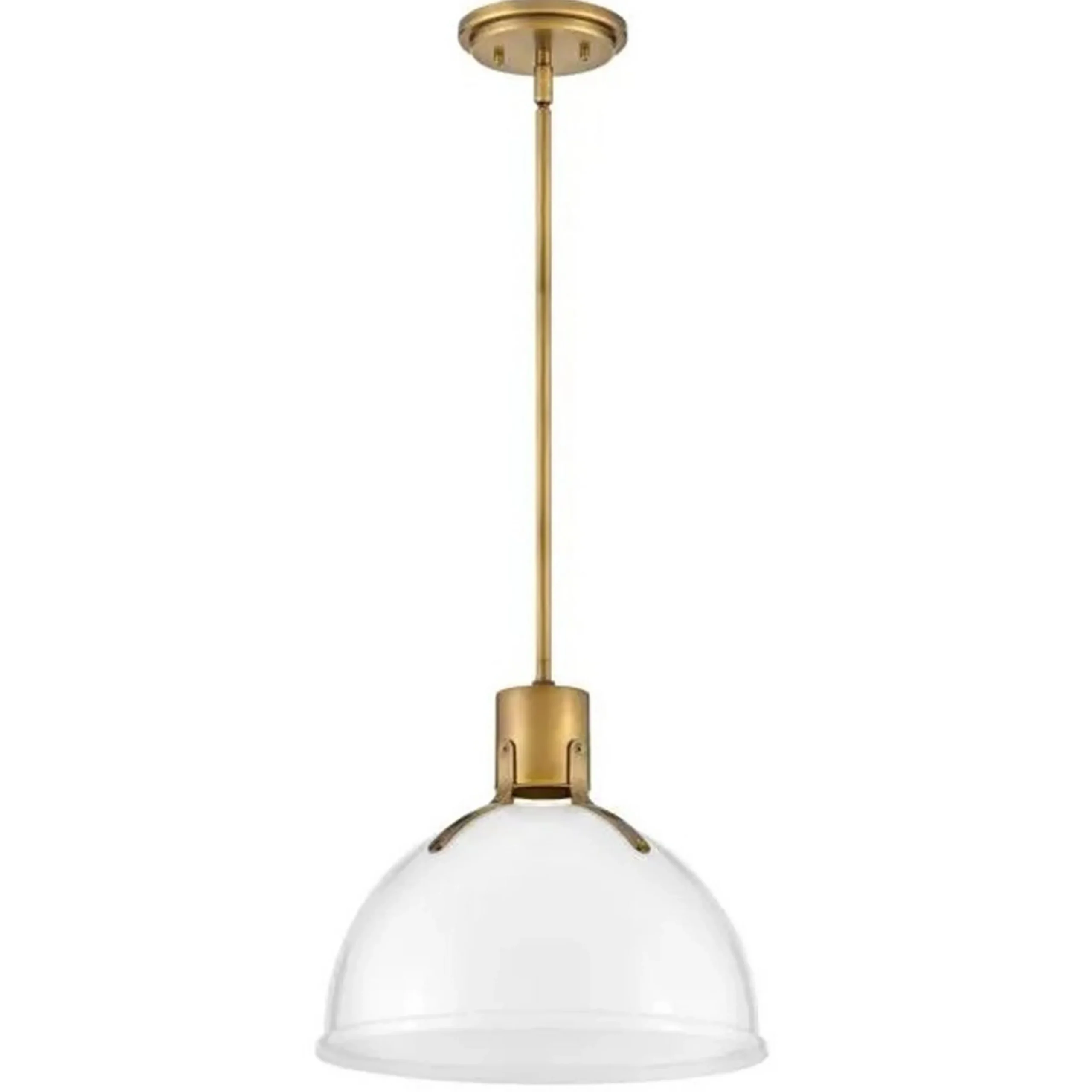 Vienna White Glass Pendant - Small