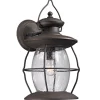 Village Caged Glass Outdoor Sconce - Large