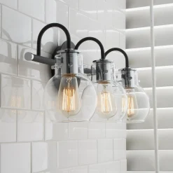 Vintage Arc Shade Vanity Light - 3 Light
