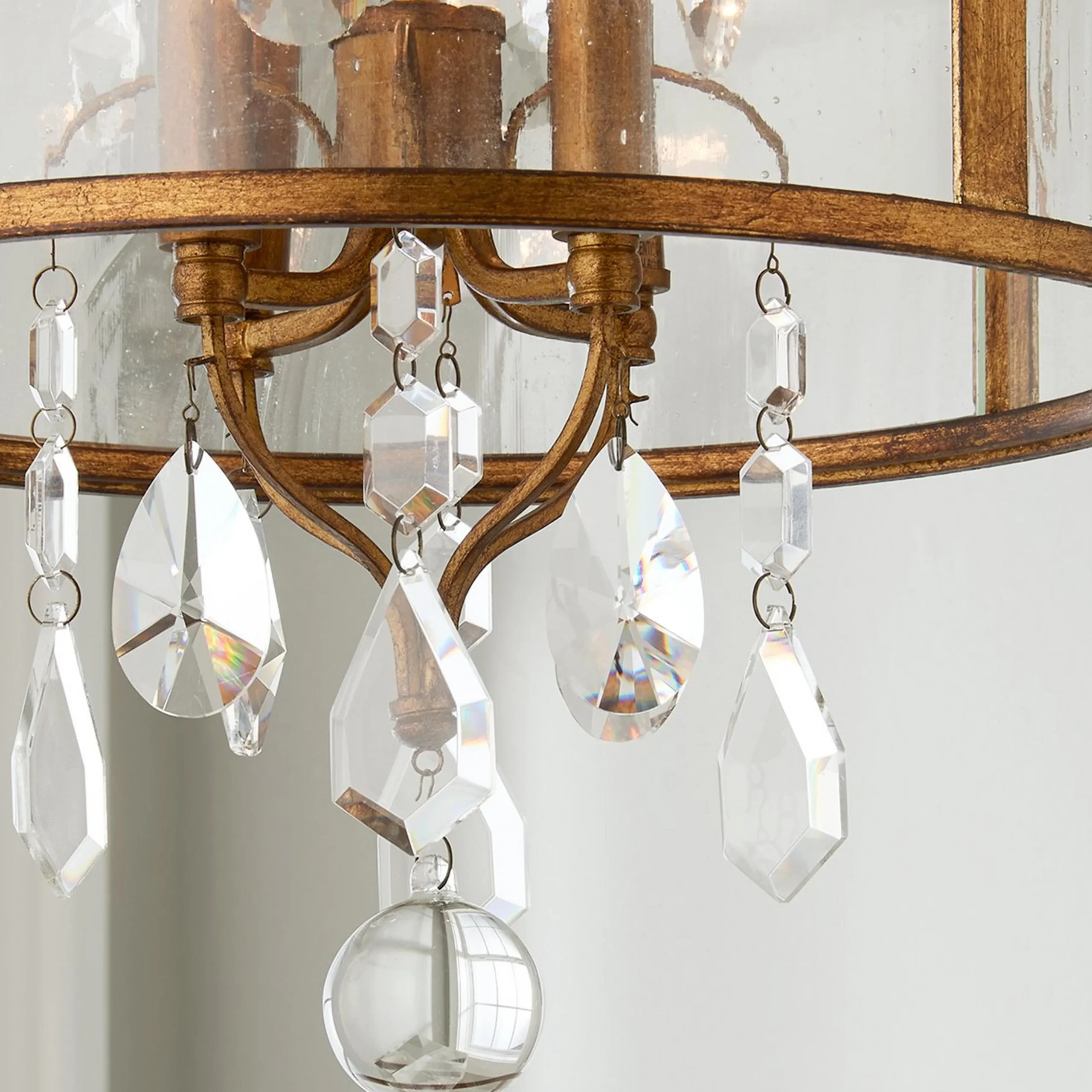 Vintage Modern Crystal Chandelier