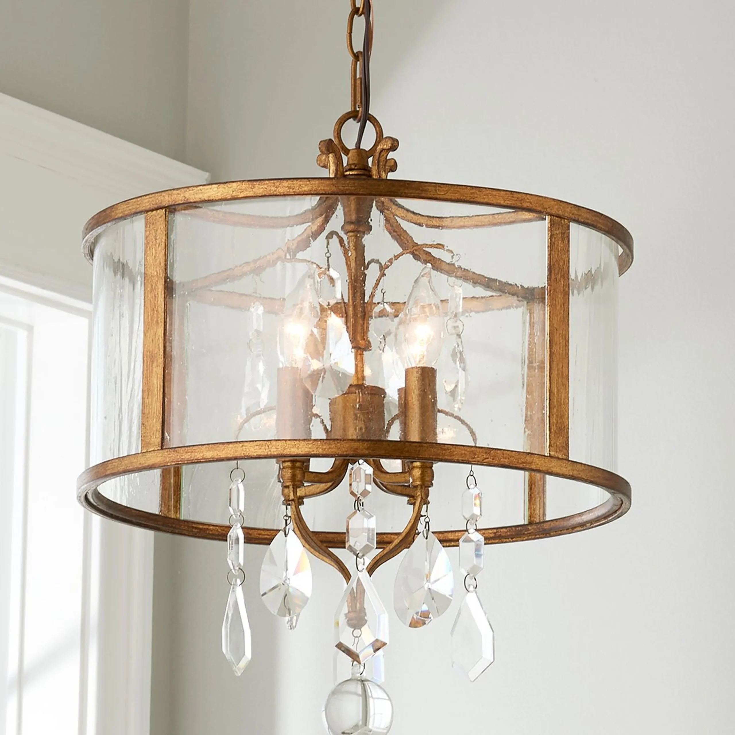 Vintage Modern Crystal Chandelier