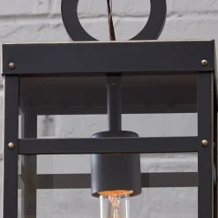 Vintage Suspended Pane Outdoor Pendant
