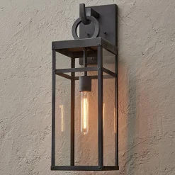 Vintage Suspended Pane Outdoor Sconce - Large