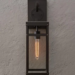 Vintage Suspended Pane Outdoor Sconce - Medium