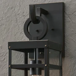 Vintage Suspended Pane Outdoor Sconce - Medium