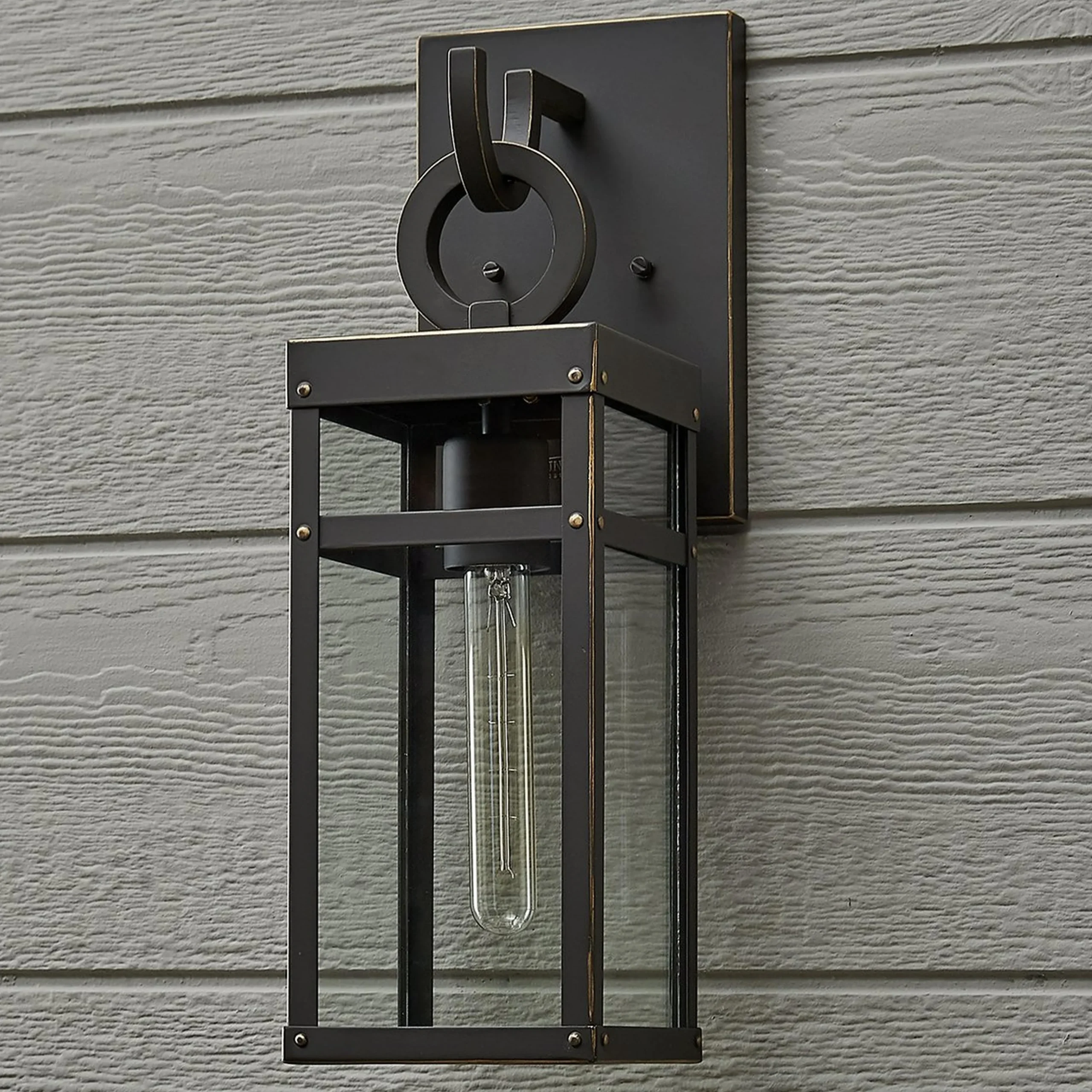 Vintage Suspended Pane Outdoor Sconce - Small