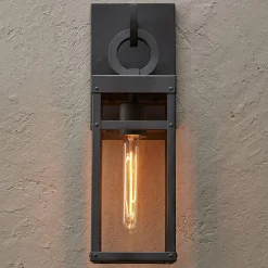 Vintage Suspended Pane Outdoor Sconce - Small