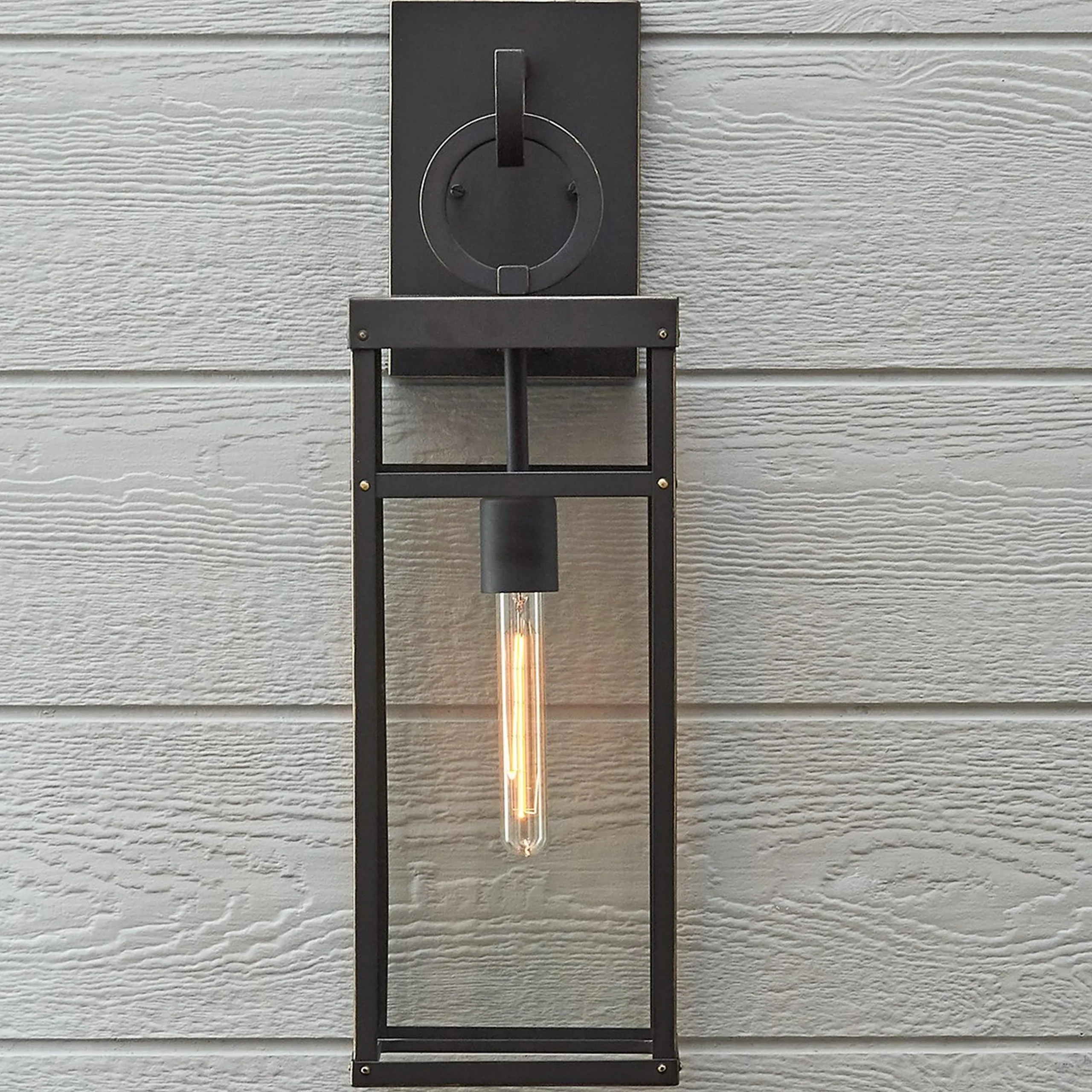 Vintage Suspended Pane Outdoor Sconce - Large