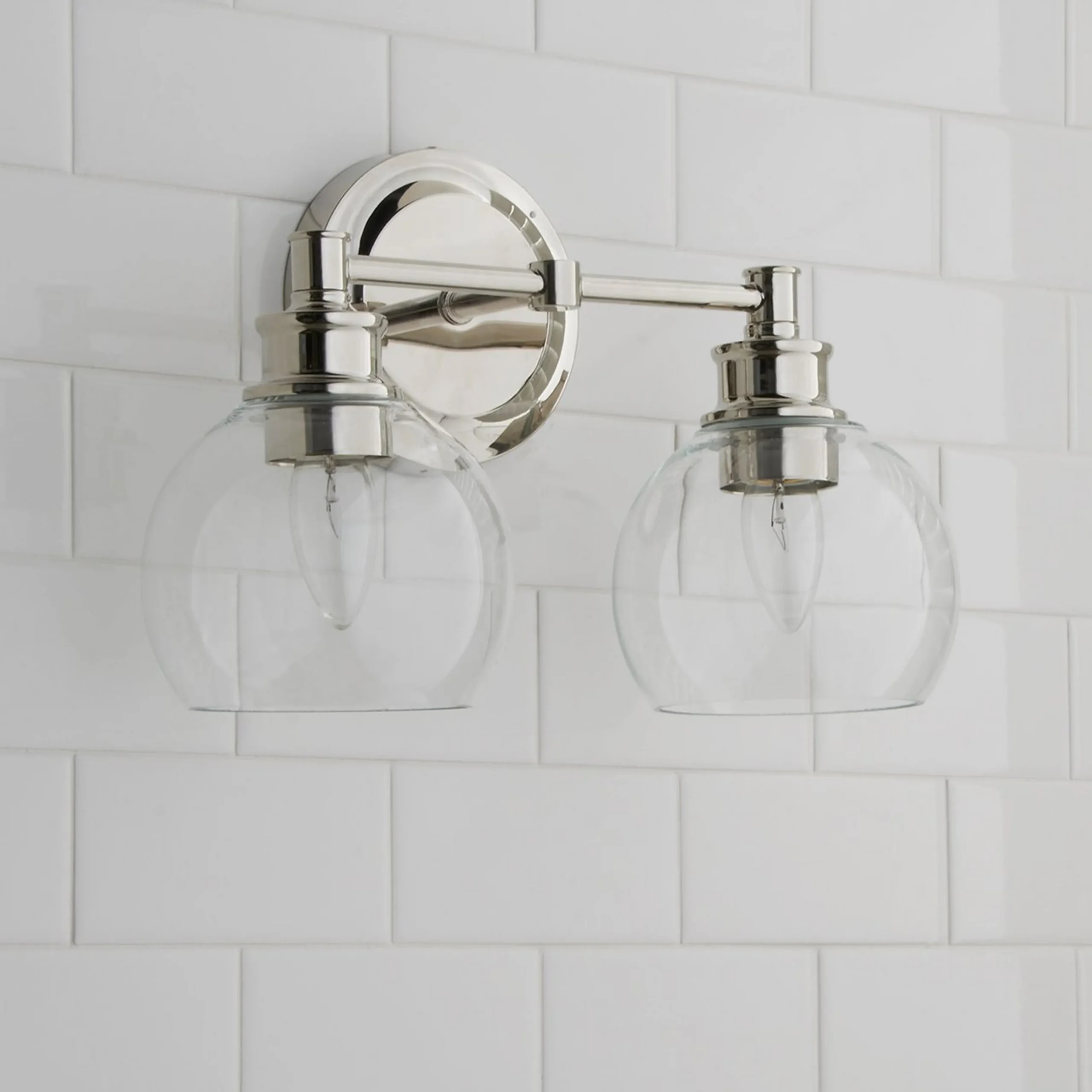 Volta Glass Vanity Light - 2 Light