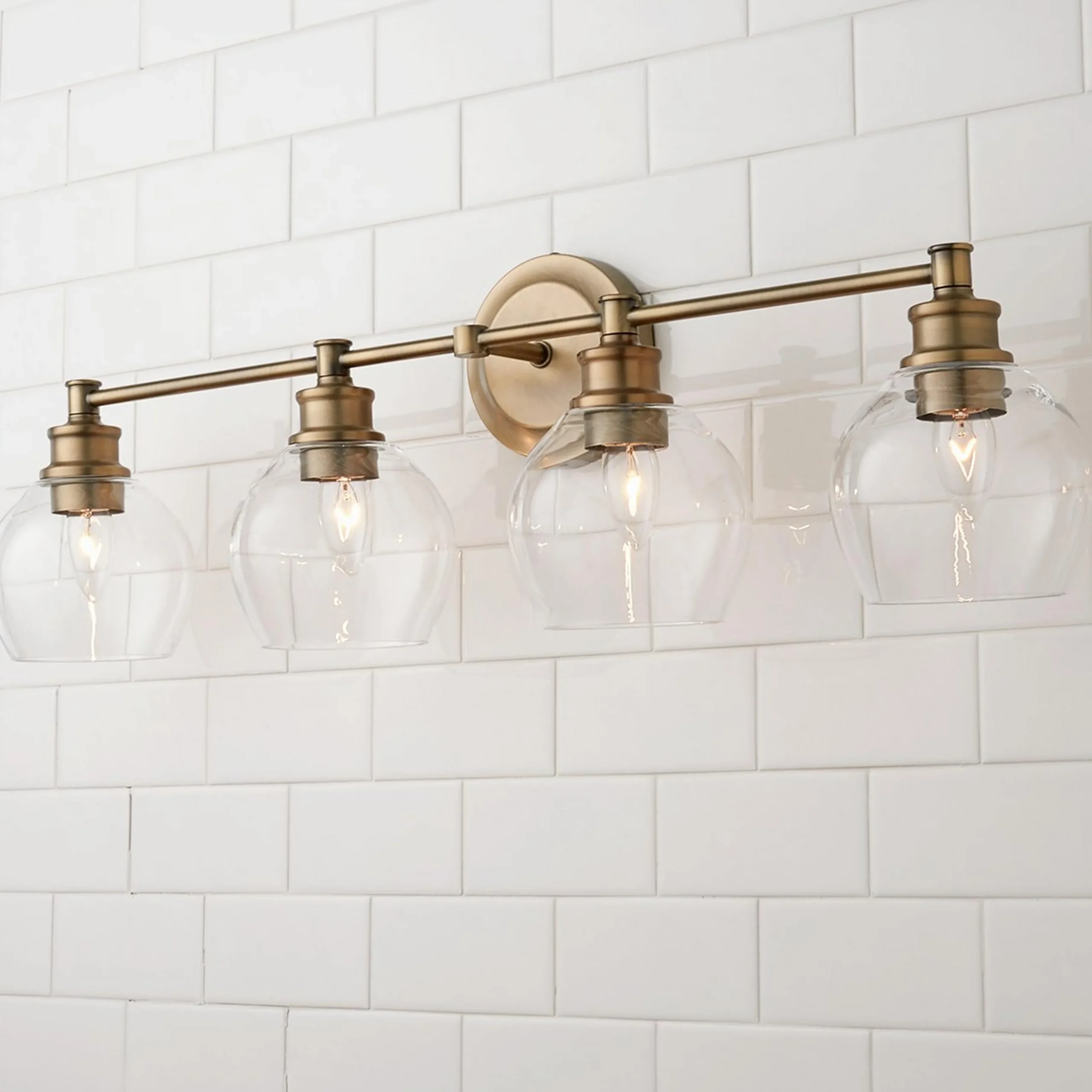 Volta Glass Vanity Light - 4 light