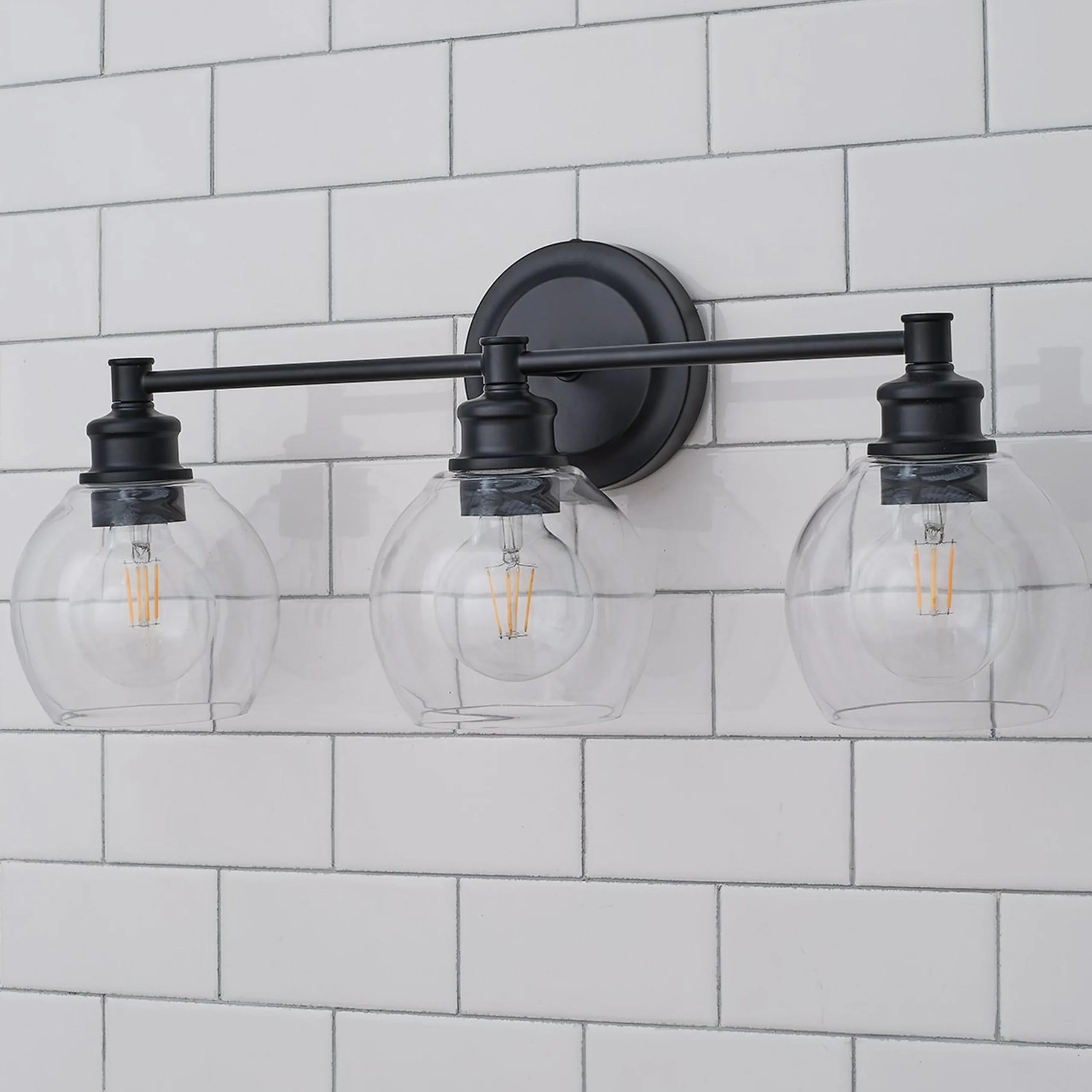 Volta Glass Vanity Light - 3 Light