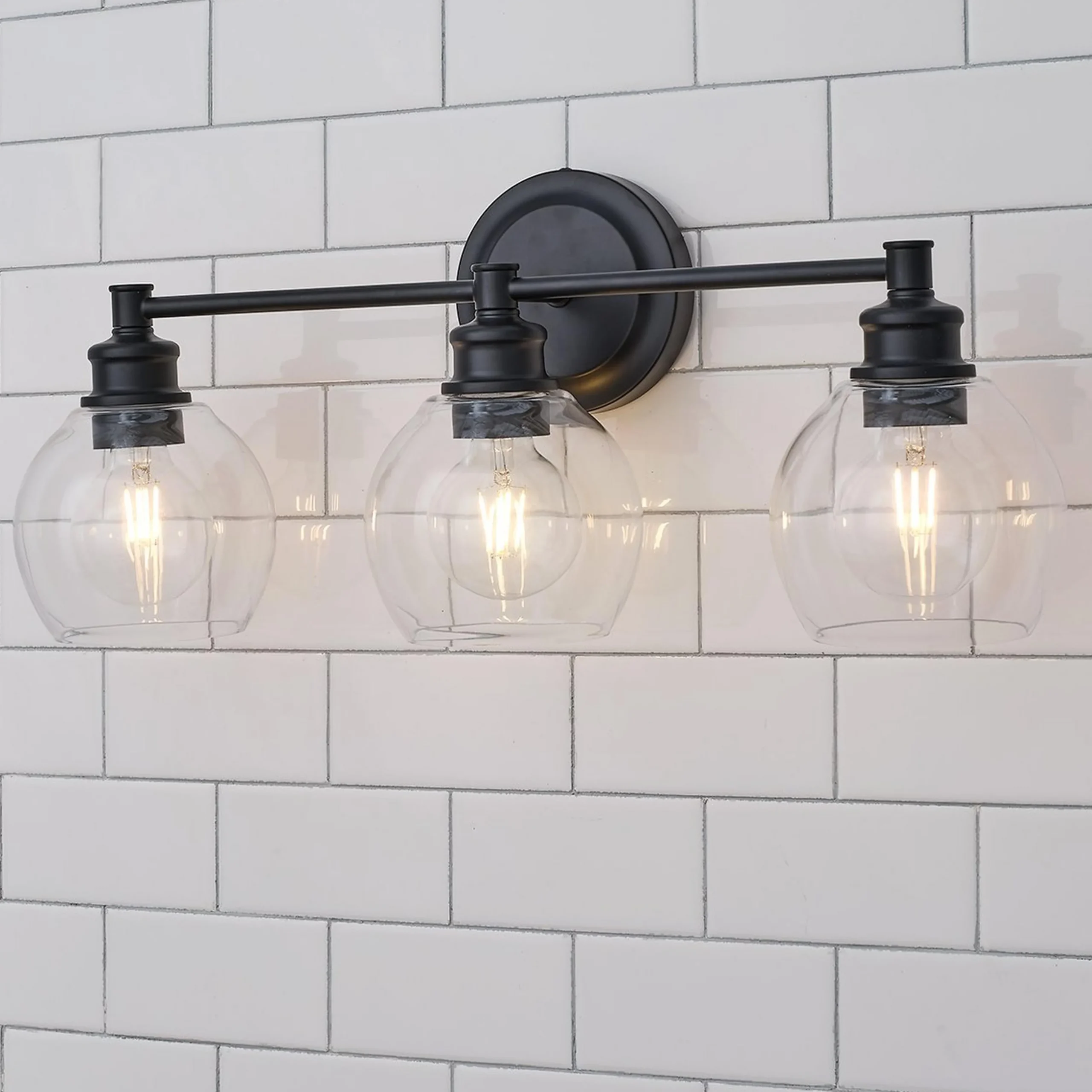 Volta Glass Vanity Light - 3 Light